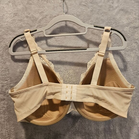 ThirdLove Bra 24/7 Womens 40F beige Floral Lace Wires supportive lace cleavage - Picture 10 of 10